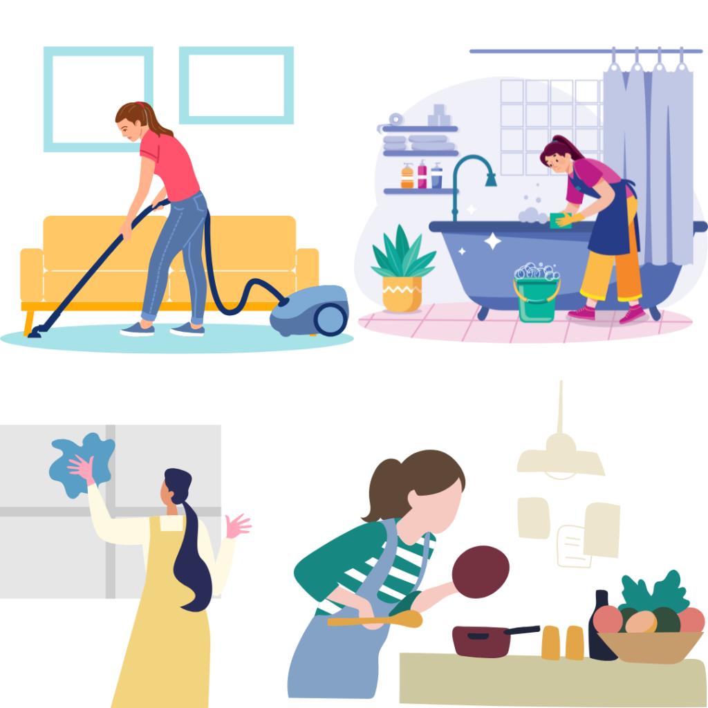 家事代行、お風呂掃除、お部屋掃除、料理